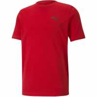 Puma Тениска С Лого Small Logo Tee High Risk Red Мъжки ризи