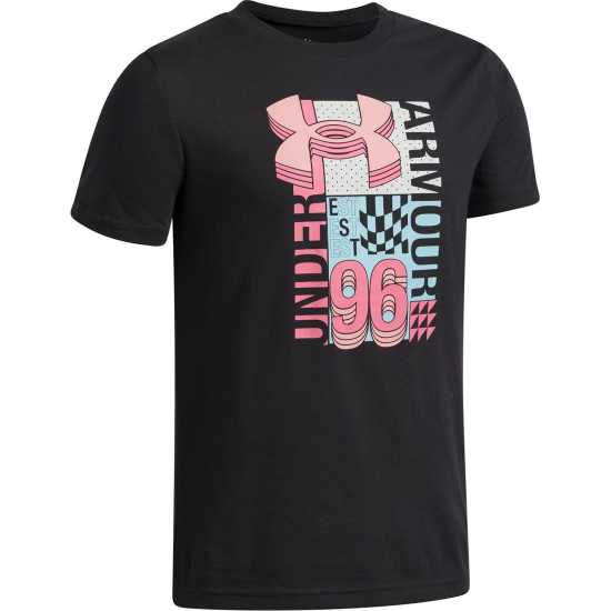 Under Armour Ua Logo Collage Tee Jn63 Black 