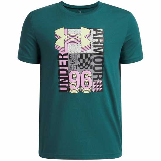 Under Armour Ua Logo Collage Tee Jn63 Rack Green/Blck 