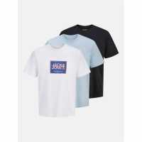 Jack And Jones Kids' T-Shirt Blk/Wht/Blu 