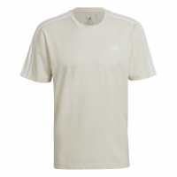 Adidas Мъжка Риза Essentials 3-Stripes T-Shirt Mens NonDye/White Мъжко облекло за едри хора
