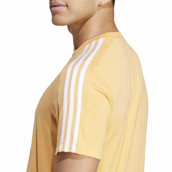 Adidas Мъжка Риза Essentials 3-Stripes T-Shirt Mens Hazy Orange Мъжко облекло за едри хора
