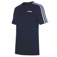 Adidas Мъжка Риза Essentials 3-Stripes T-Shirt Mens Navy/White Мъжко облекло за едри хора