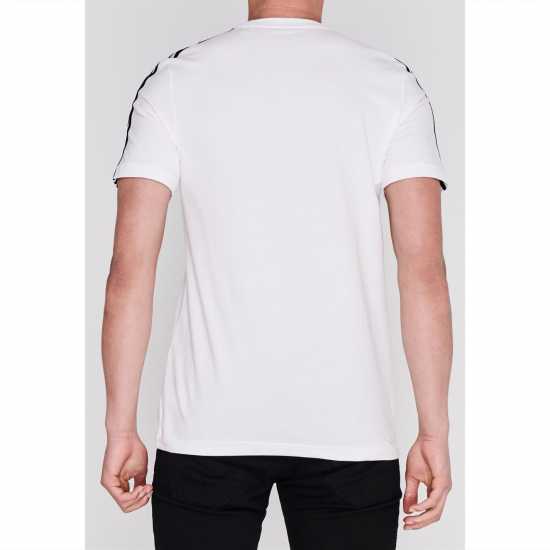 Adidas Мъжка Риза Essentials 3-Stripes T-Shirt Mens Бяло/Черно Мъжко облекло за едри хора
