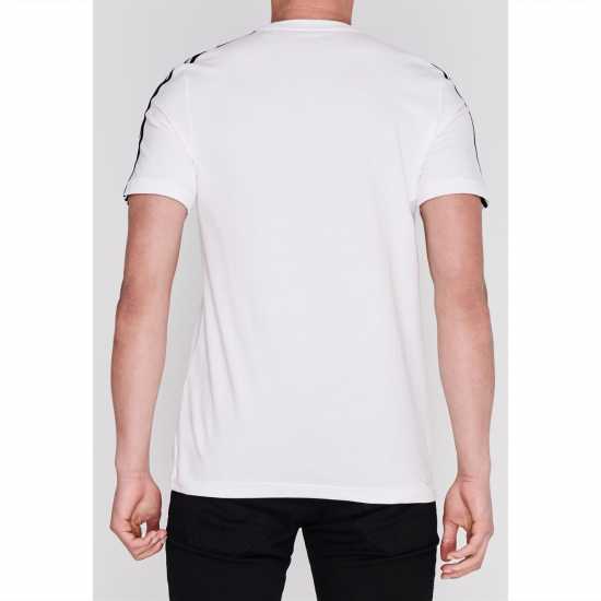 Adidas Мъжка Риза Essentials 3-Stripes T-Shirt Mens White/Black Мъжко облекло за едри хора