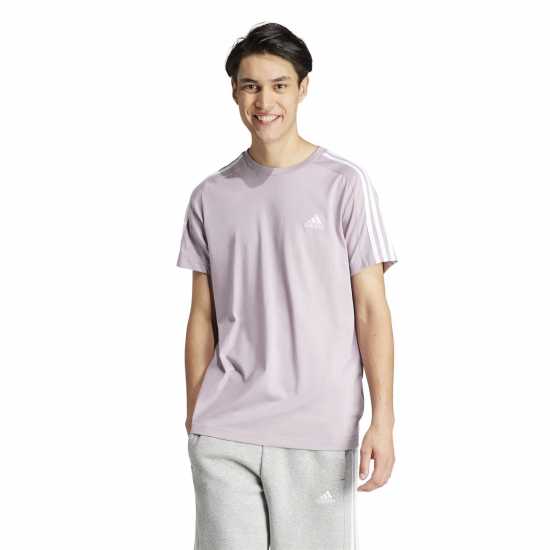 Adidas Мъжка Риза Essentials 3-Stripes T-Shirt Mens Предишно Фиг Мъжко облекло за едри хора