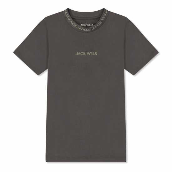 Jack Wills Jacquard Tee Jn53 Slate Детски тениски и фланелки