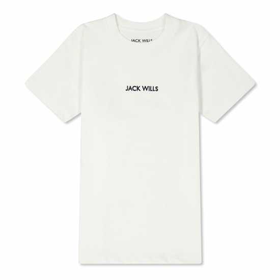 Jack Wills Big Back Logo Jn53 Vintage White Детски тениски и фланелки