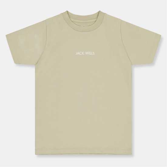 Jack Wills Jw Big Back Logo Regular Fit T-Shirt Върба Jack Wills Jw Big Back Logo Regular Fit T-Shirt Върба