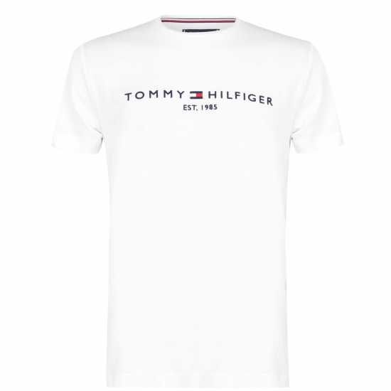 Tommy Hilfiger Тениска Logo Crew Neck T Shirt White 118 Holiday Essentials