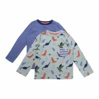 Lilly And Sid Dino Pkt Top 2Pk Jn99  Детски тениски и фланелки