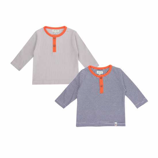 Детски тениски и фланелки Lilly And Sid 2Pk Henley Top Jn99 Lilly And Sid 2Pk Henley Top Jn99 Детски тениски и фланелки