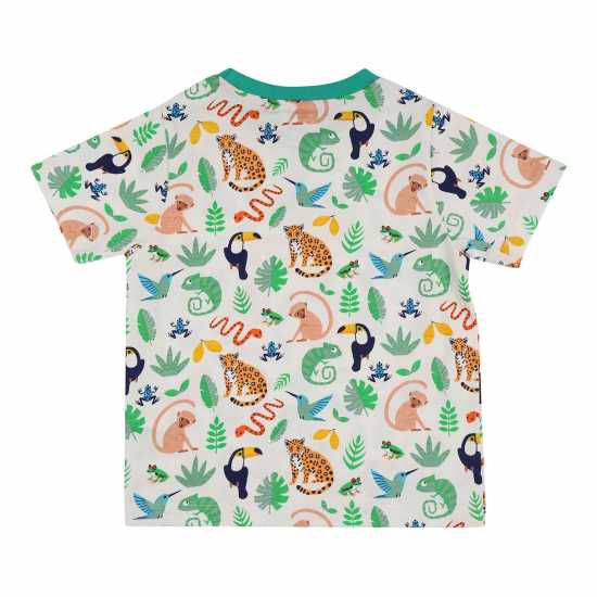 Lilly And Sid & Sid Multicoloured Animal Safari And Stripe Print T-Shirt - 2 Pack  