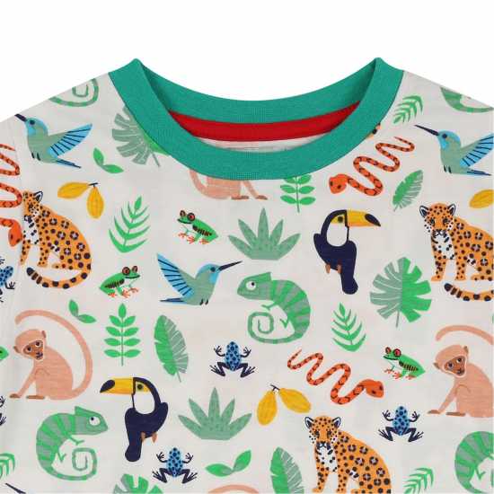 Lilly And Sid & Sid Multicoloured Animal Safari And Stripe Print T-Shirt - 2 Pack  