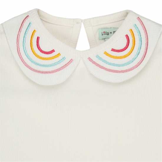 Regular Fit Rainbow Collar T-Shirt  