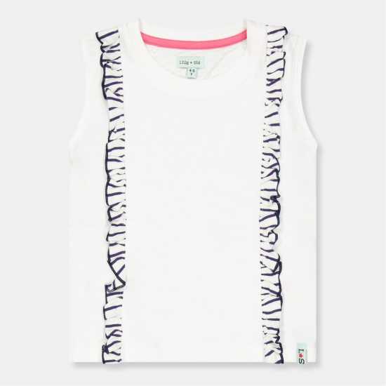 Stripe Frill Regular Fit T-Shirt  