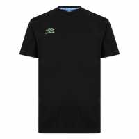 Umbro Classico 2 Crew T-Shirt Black/Aqua Мъжки ризи