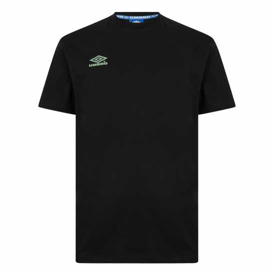 Umbro Classico 2 Crew T-Shirt Black/Aqua Мъжки ризи