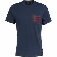 Barbour Goole Pocket T-Shirt Navy NY91 