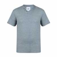 Soviet Мъжка Тениска V Neck T Shirt Mens Grey Marl Мъжки тениски и фланелки