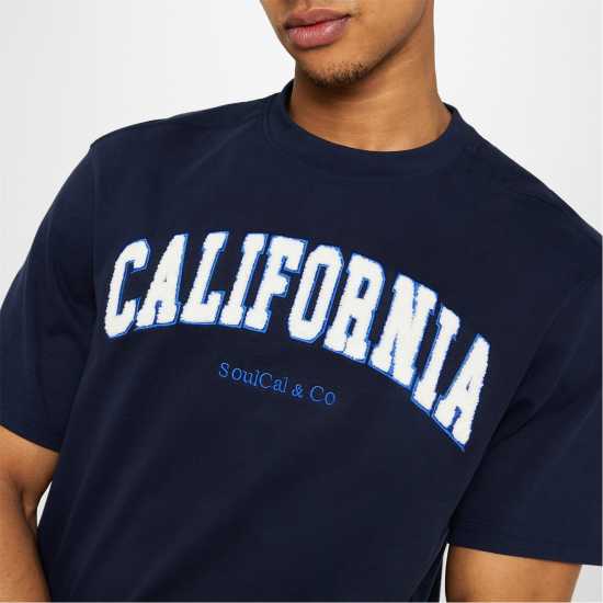 Soulcal Мъжка Риза Usa T-Shirt Mens Navy Мъжки ризи