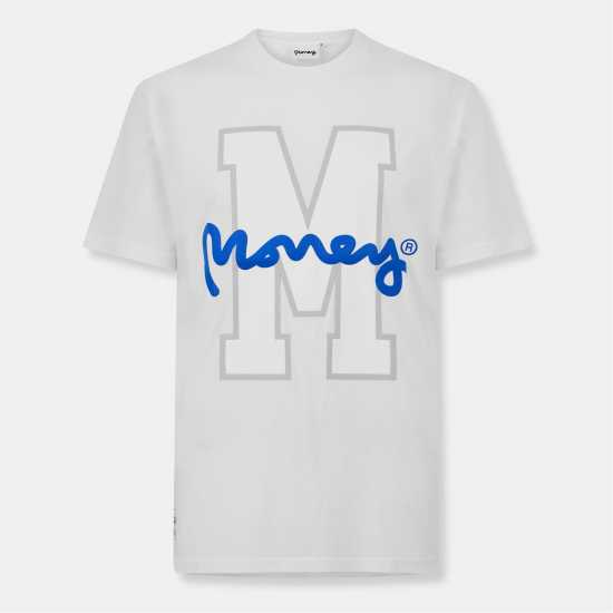 Money Big M Regular Fit T-Shirt Бяло Money Big M Regular Fit T-Shirt Бяло