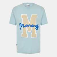 Money Big M Regular Fit T-Shirt Небесно синьо