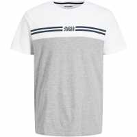 Jack And Jones Distance T-Shirt White/LGM Мъжки тениски и фланелки