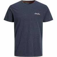 Jack And Jones Reset T-Shirt Navy Marl Мъжки тениски и фланелки