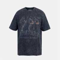 Firetrap Men's Acid Wash Oversized T-Shirt Доберман 