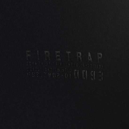 Firetrap Тениска Trek T Shirt Mens Черно Мъжко облекло за едри хора