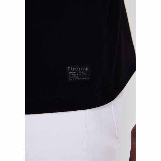 Firetrap Тениска Trek T Shirt Mens Черно Мъжко облекло за едри хора