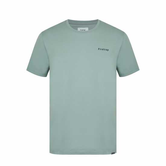 Firetrap Тениска Trek T Shirt Mens Sage 