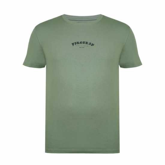 Firetrap Тениска Trek T Shirt Mens Lt Khaki Мъжко облекло за едри хора