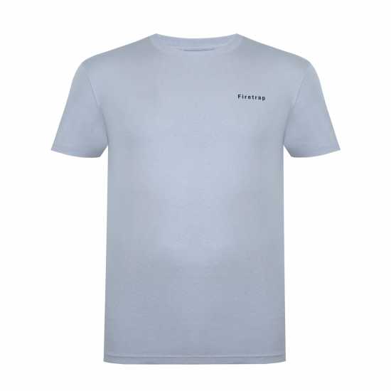 Firetrap Тениска Trek T Shirt Mens Grey Мъжко облекло за едри хора