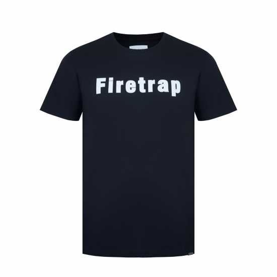Firetrap Мъжка Тениска Large Logo T Shirt Mens Black 