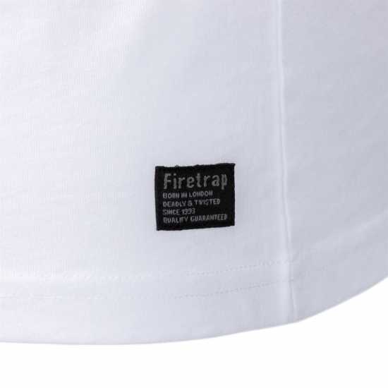 Firetrap Мъжка Риза Lazer T-Shirt Mens White Мъжки ризи