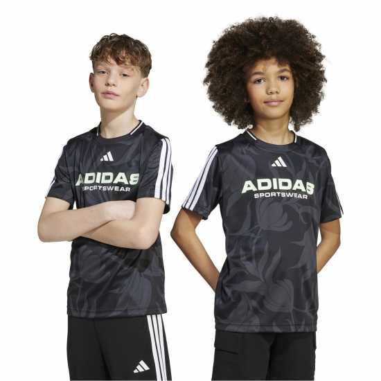 Adidas Of Tiro Allover-Print T-Shirt Juniors  