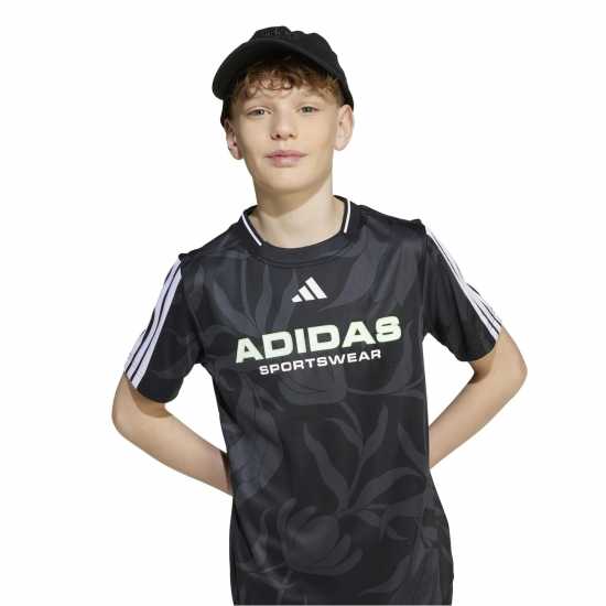 Adidas Of Tiro Allover-Print T-Shirt Juniors  