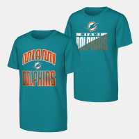 Nfl Kids' Never Quit Performance Short Sleeve T-Shirt Miami Dolphins 
