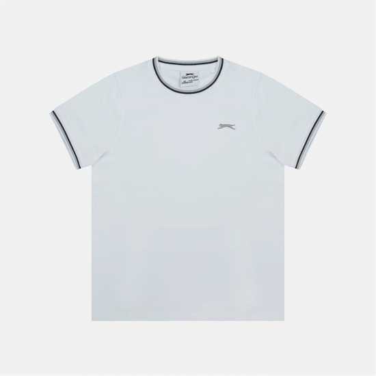Slazenger Tipped T-Shirt Jn61 White Детски тениски и фланелки
