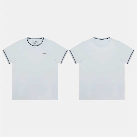 Slazenger Tipped T-Shirt Jn61 White Детски тениски и фланелки