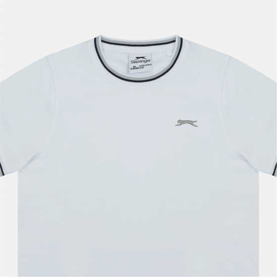 Slazenger Tipped T-Shirt Jn61 White Детски тениски и фланелки