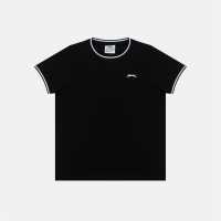 Slazenger Tipped T-Shirt Jn61 Black Детски тениски и фланелки