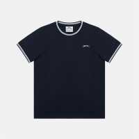Slazenger Tipped T-Shirt Jn61 Navy Детски тениски и фланелки