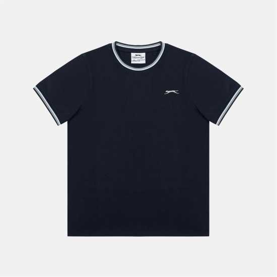 Детски тениски и фланелки Slazenger Tipped T-Shirt Jn61 Navy Slazenger Tipped T-Shirt Jn61 Navy Детски тениски и фланелки