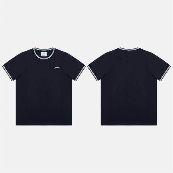 Детски тениски и фланелки Slazenger Tipped T-Shirt Jn61 Navy Slazenger Tipped T-Shirt Jn61 Navy Детски тениски и фланелки