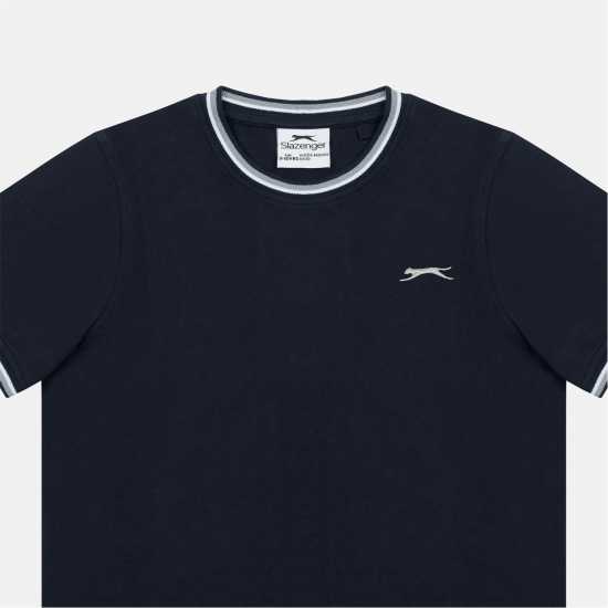 Детски тениски и фланелки Slazenger Tipped T-Shirt Jn61 Navy Slazenger Tipped T-Shirt Jn61 Navy Детски тениски и фланелки