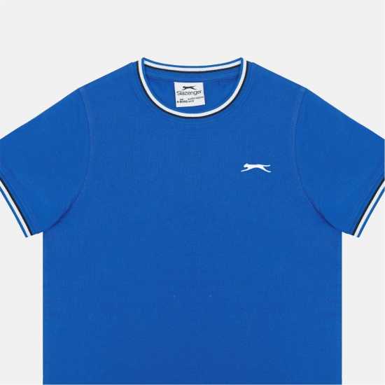 Детски тениски и фланелки Slazenger Tipped T-Shirt Jn61 Royal Blue Slazenger Tipped T-Shirt Jn61 Royal Blue Детски тениски и фланелки