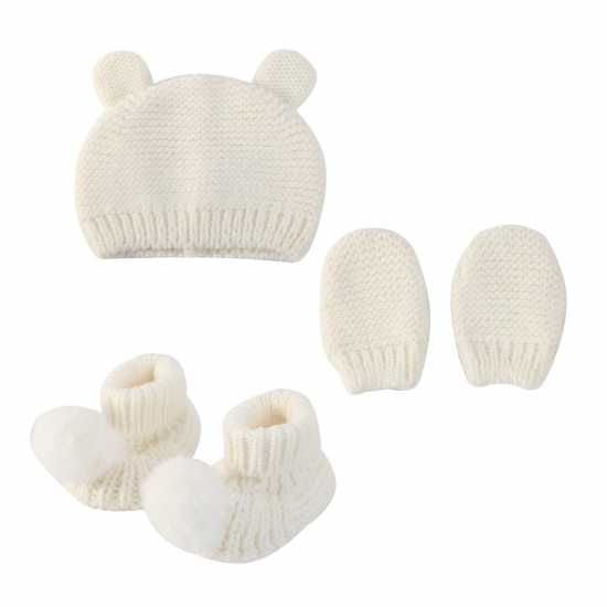 Baby Unisex Knitted New Born Gift Set  Зимни аксесоари
